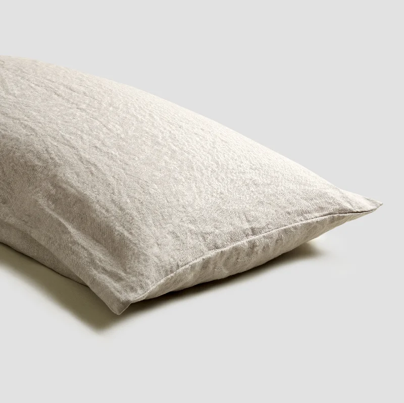 Oatmeal 100% Linen Pillowcases (Pair)