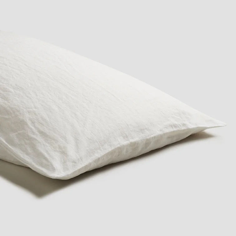 White 100% Linen Pillowcases (Pair)