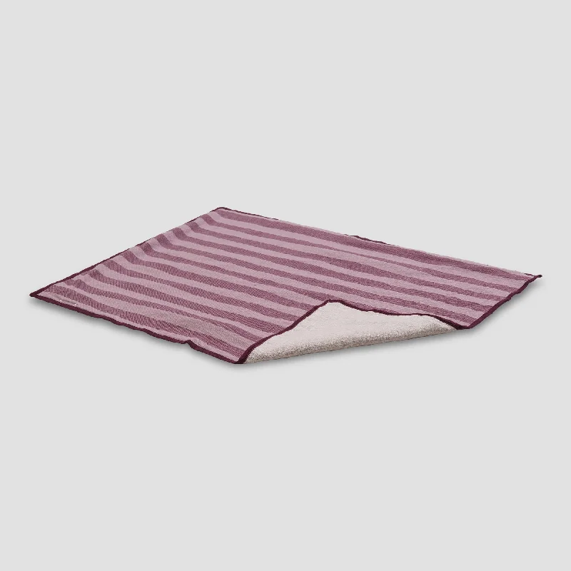 Plum Wine Amberley Stripe Linen Blend Placemats Set of 4