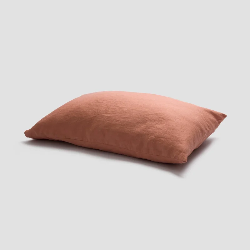 Warm Clay 100% Linen Pillowcases (Pair)