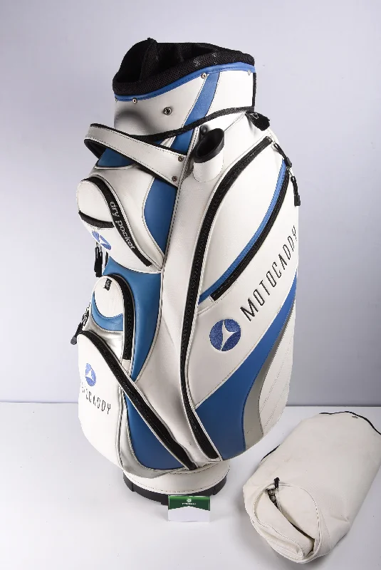 Motocaddy Cart Bag / 14-Way Divider / White & Blue