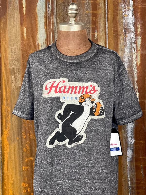 Hamm's Football Bear LUXE Tee- Charcoal Grey