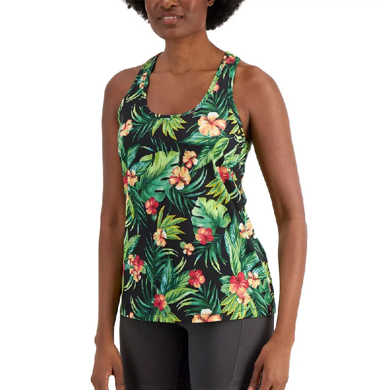 Women's Relaxed Tropical-Print Tank Top,Multi