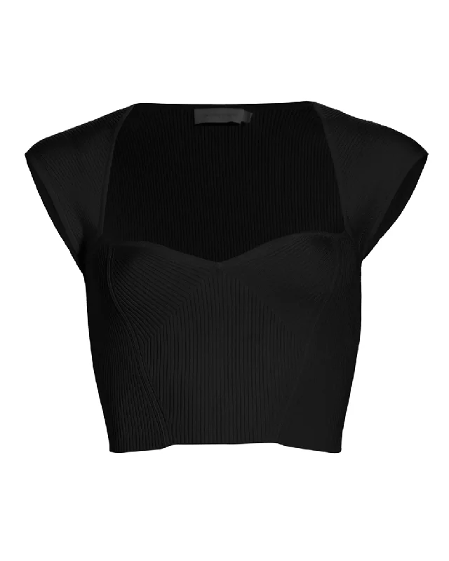 Black Abia Cropped Tee