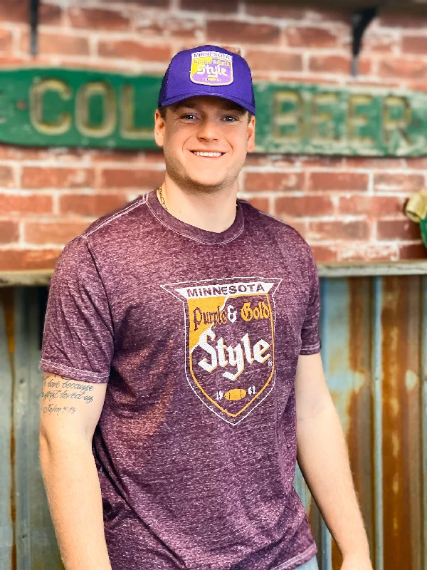 Old Style LUXE Tee- Plum