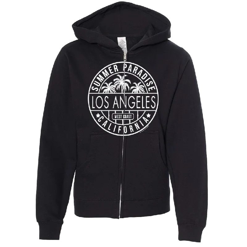 Los Angeles California West Coast Premium Youth Zip-Up Hoodie