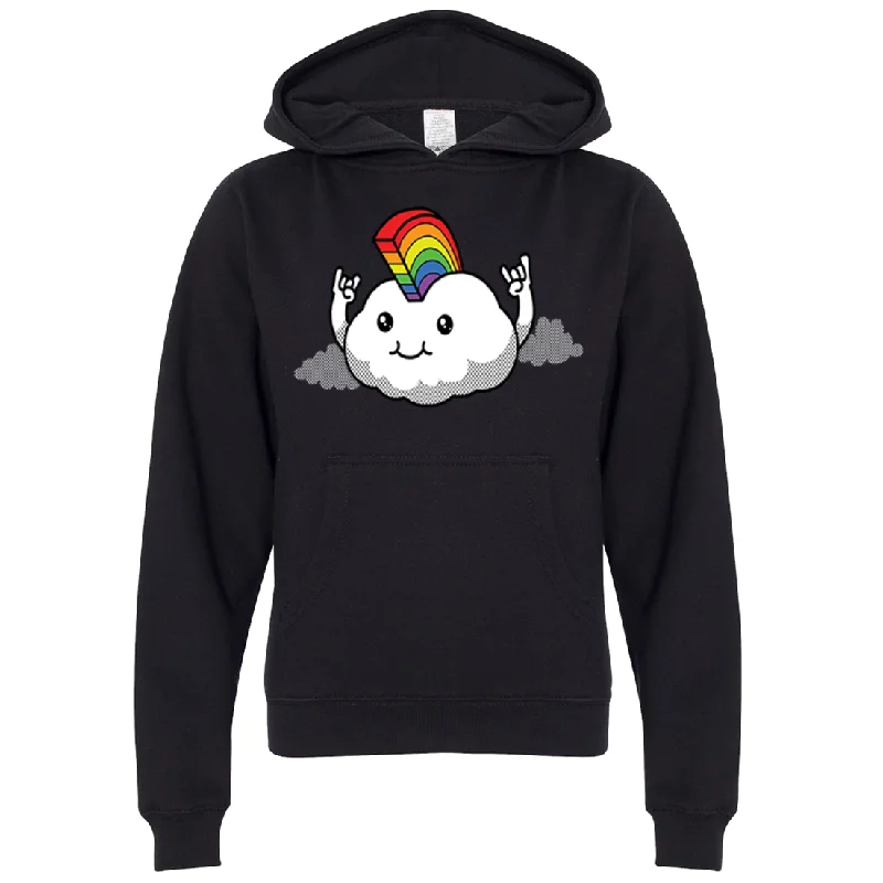 Rainbow Mohawk Cloud Premium Youth Sweatshirt Hoodie