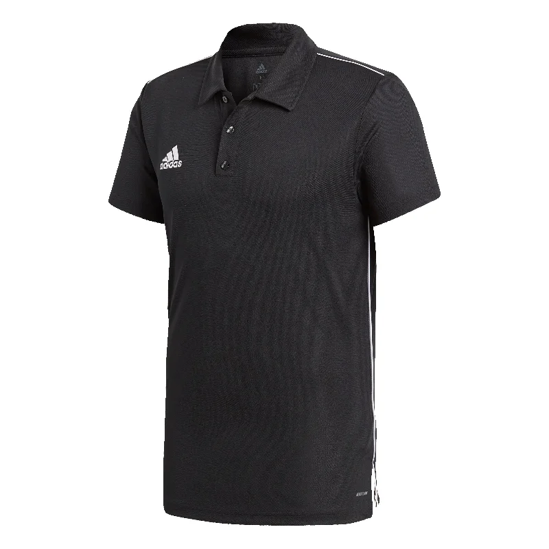 ADIDAS CORE 18 CLIMALITE SOCCER POLO SHIRT (BLACK/WHITE)