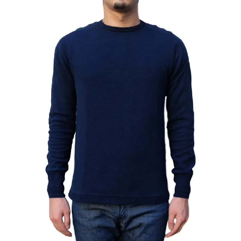 OD+LW Twill Face Indigo Dyed Crewneck L/S Tee