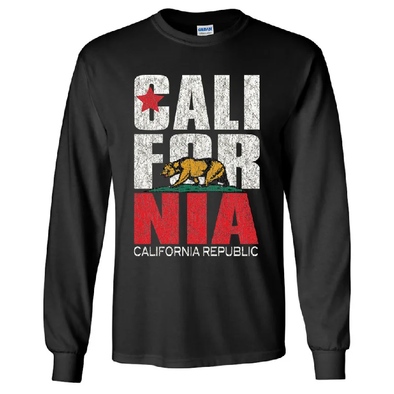 California Vintage Retro Bold Asst Colors Long Sleeve Shirt