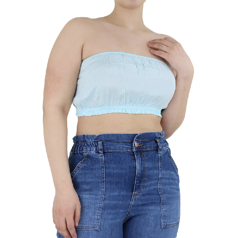 Women's Crop Top,Turquoise