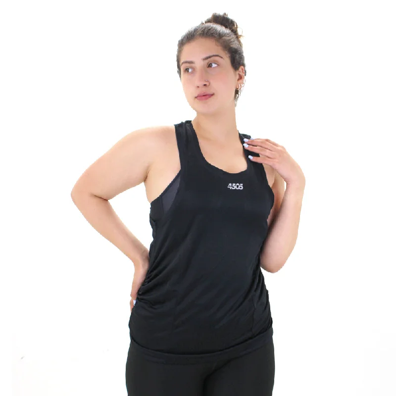 Women's Mesh Sport Top,Black