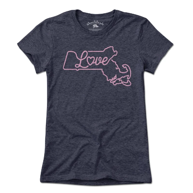 Love Massachusetts Script T-Shirt