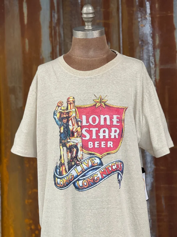 Lone Star LONG LIVE LONG NECKS LUXE Tee-  Vintage Ivory