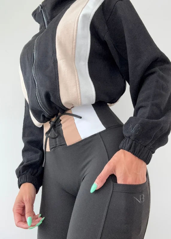Light And Breathable Cappuccino oversized cropped hoodie