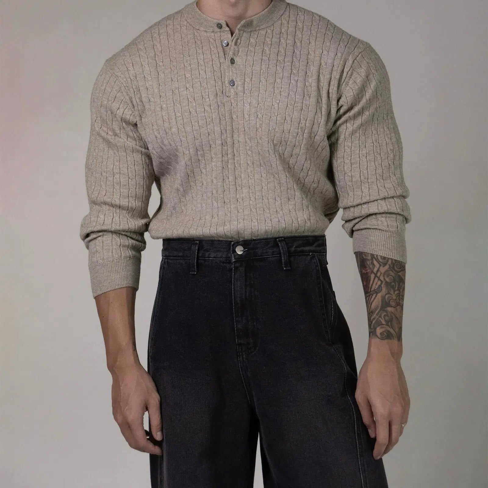 Bottoming Henry Collar Sweater