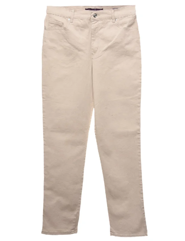 Beige Tapered Jeans - W30 L30