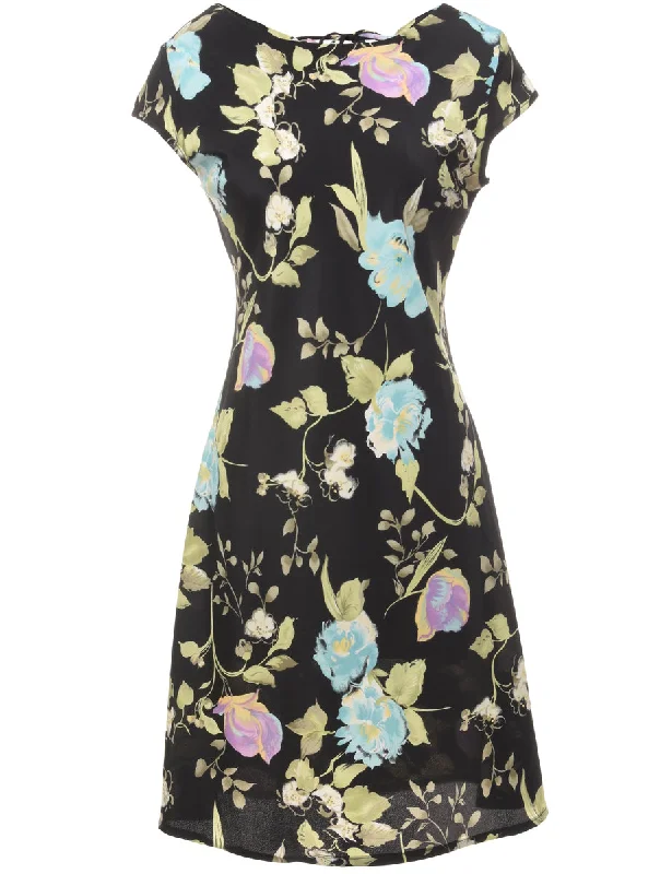 Floral Pattern Dress - M