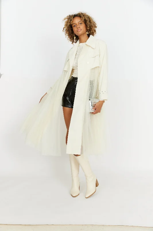 Bradshaw Tulle Detail Trench Coat