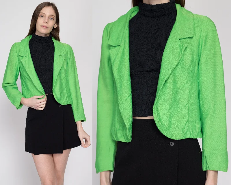 Small 1950s Lime Green Cropped Jacket, As Is