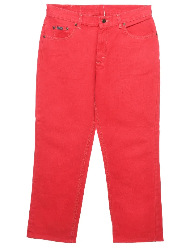 Red Lee Cropped Tapered Jeans - W32 L27