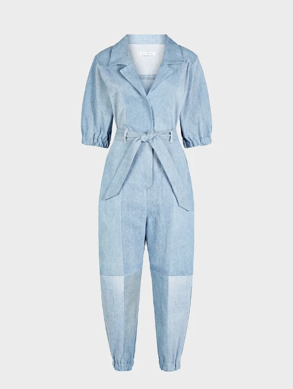 Classic Denim Jumpsuit Light Blue