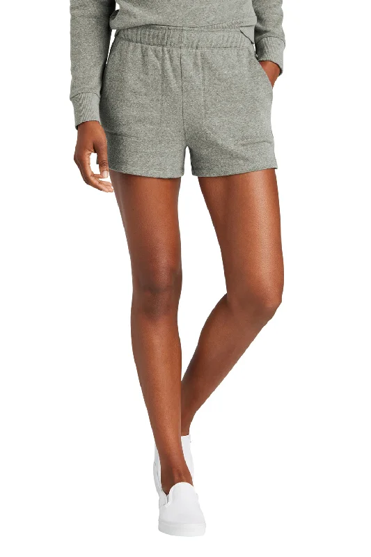 District Womens Perfect Tri Fleece Shorts w/ Pockets - Grey Frost