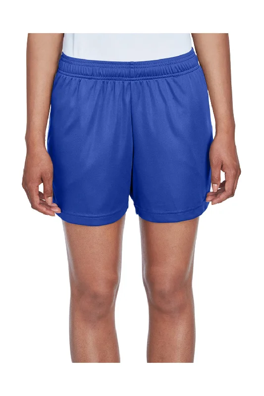 Team 365 Womens Zone Performance Moisture Wicking Shorts w/ Pockets - Royal Blue