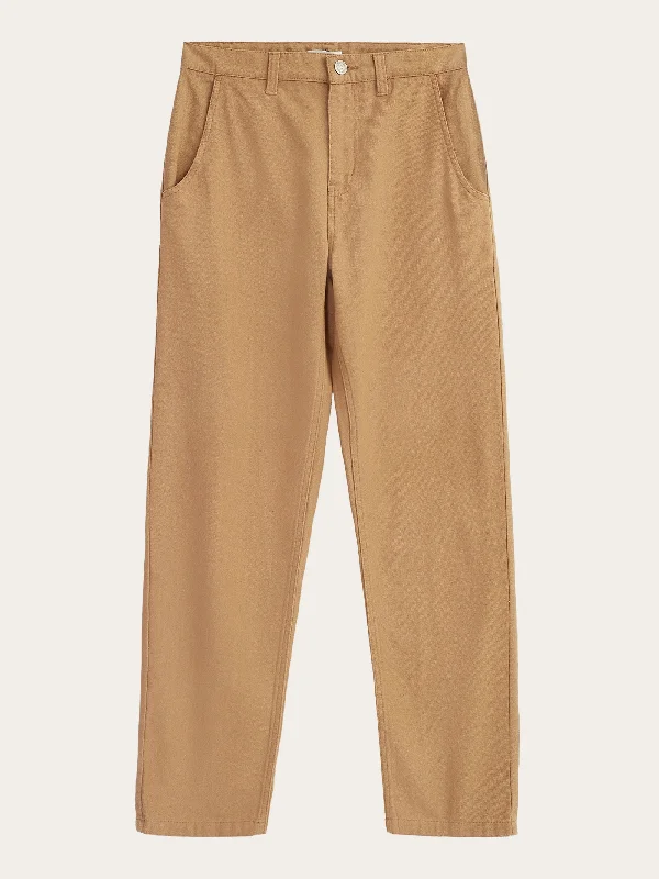 CALLA tapered canvas pant - Kelp melange