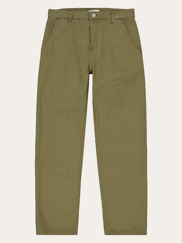 CALLA tapered canvas pant - Burned Olive